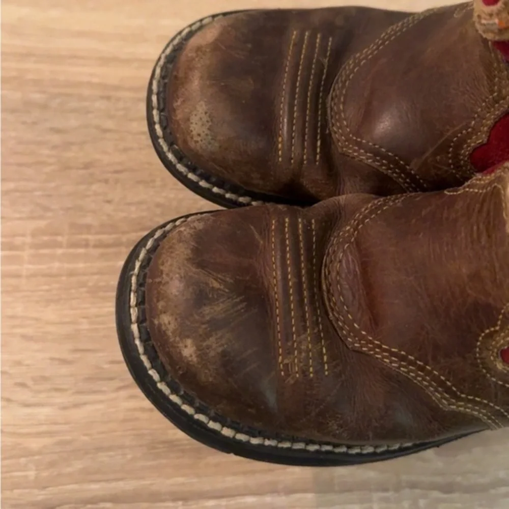 Ariat Cactus Suede Leather Multicolored‎ Kids Unisex Western Boots 13